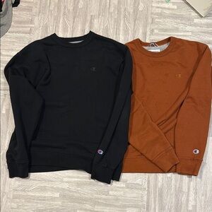 Champion Black and Brown Crewneck Sweatshirts bundle